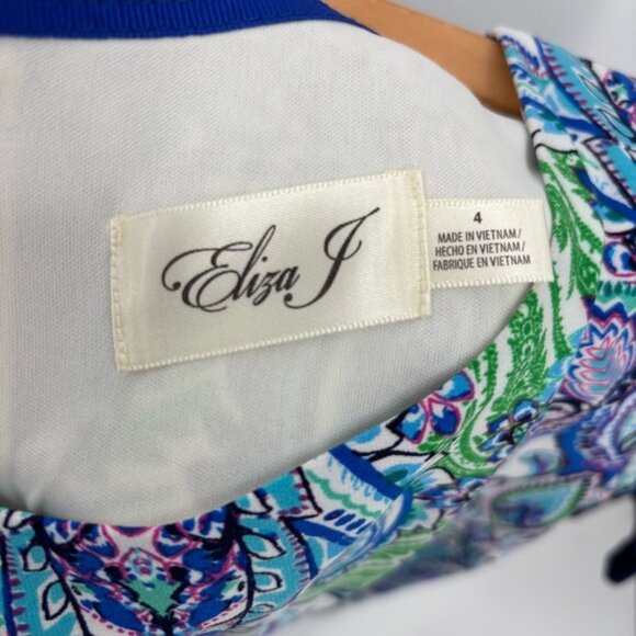 Introducing the Eliza J Paisley Shift Dressbrand new with tags size 4 - Picture 11 of 12